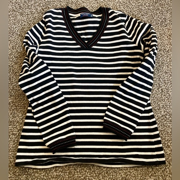 Saint James L’Atelier V-Neck Striped Sweater - Picture 5 of 9